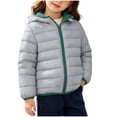 thumbnail image 2 of Xdegoge Toddler Girls Lightweight Puffer Jacket Hooded Zip Up Winter Coat Packable Warm Quilted Outerwear Wind Resistant Fall Winter Basic Padded Coats, 2 of 8