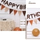 thumbnail image 5 of Toystoory Bandera Delta de 2 piezas para cumpleaños, marrón Retro para celebración Vintage, decoración de fiesta de cumpleaños, bandera Kits de decoración para fiestas, 5 of 6