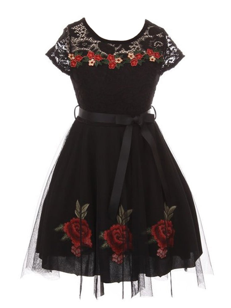 walmart girls black dress