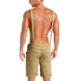 thumbnail image 4 of Pxiakgy mens shorts Mens Plus Pocket Jeans Overall Jumpsuit Streetwear Overall Suspender Pants shorts for men pants for men Yellow + XXL, 4 of 4