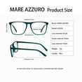 thumbnail image 5 of MARE AZZURO Reading Glasses Men Rectangle Reader 0 1.0 1.25 1.5 1.75 2.0 2.25 2.5 2.75 3.0 3.5 4.0 5.0 6.0 (Blue 125), 5 of 6