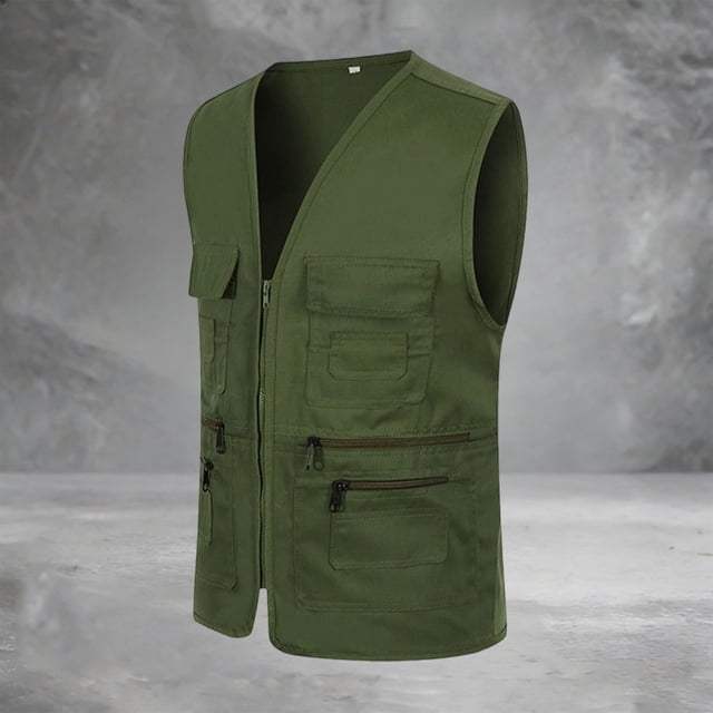 Versatile Everyday Unisex Pocket Work Vest for Daily Casual Wear with Solid Design and Practical Front Pockets