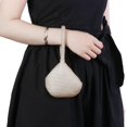 thumbnail image 3 of Embrague Mujer Metal Noche Moda Rhinestone Monedero Bolso Plata 3pcs, 3 of 5