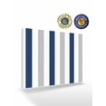 thumbnail image 2 of Navy Blue Striped Wall Art for Living Room,Canvas Picture Wall Decor for Bathroom Bedroom,Geometric Grey White Vertical Stripes Painting Artwork for Office Kitchen Hallway Dining Room Decor 12"x16", 2 of 8