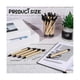 thumbnail image 4 of 200Pack Black Ballpoint Pens Medium Point Retractable Pens EcoFriendly Pens Recycled Kraft Paper Pens Bulk Office School, 4 of 5