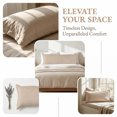 thumbnail image 4 of Unique Bargains 1 Pack Soft Cooling Cotton Pillowcase for Comfortable Sleep Light brown, 4 of 5