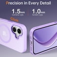 thumbnail image 2 of BENTOBEN Case for iPhone 17 Compatible with Mag-Safe 6.3" Metal Frame Slim Tpu Matte Shockproof Protective Cover Light Purple, 2 of 8