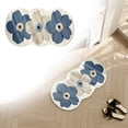 thumbnail image 5 of 1 Pc Cute Flower Bath Mat Flower Pattern Non-Slip Washable Rugs Floor Mat Bathroom Rug Non Slip Washable High Absorbent Easy to Clean for Bathroom, Living Room, 23.62x15.75 Inch, Blue, 5 of 5