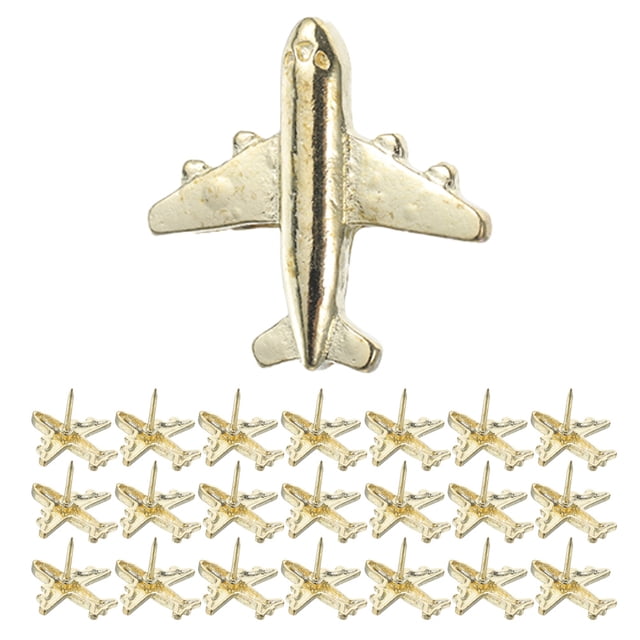 TEHAUX 30Pcs Practical Pushpins Golden Decorative Design for Adults in Office Use