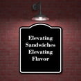 thumbnail image 2 of Elevating Sandwiches Elevating Flavor BLACK Aluminum Composite Sign Aluminium Composite Sign 8.5''x10'', 2 of 9