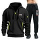 thumbnail image 5 of Conjuntos para hombre 2024, primavera otoño, sudadera con capucha y pantalones con cremallera, 2 piezas, chándal informal, traje deportivo para correr de marca para hombre, 5 of 5