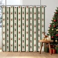 thumbnail image 4 of Tchckioa Christmas Cane Holly Shower Curtain,Privacy Protection Hooks Bath Curtain for Bathtub Decor 47x72 Inch,Green and Beige, 4 of 6