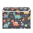 thumbnail image 7 of Yayeee Collapsible Cube Storage Bin with Lid Fabric Closet Decorative Basket with Handles, Cute Dinosaur, 7 of 7