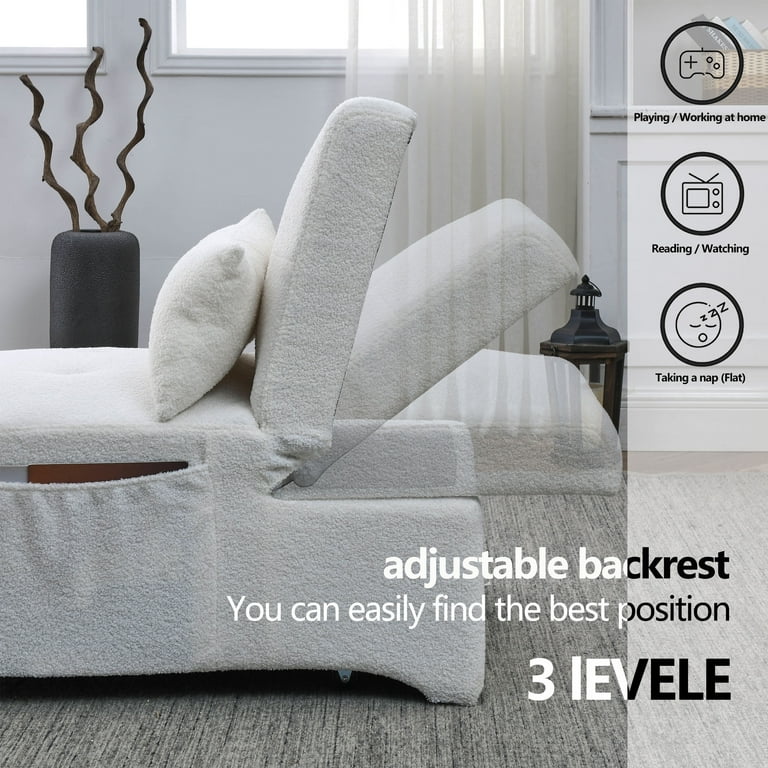 24.5 W Sleeper Chair Bed 4 in 1 convertibile pieghevole Futon Chair Bed  pieghevole divano letto con schienale regolabile per soggiorno - AliExpress