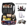 thumbnail image 2 of FORMRS Travel Makeup Bag Large Capacity Train Case Cosmetic Organizer with Adjustable Dividers, Beautiful Floral Pattern, 2 of 8