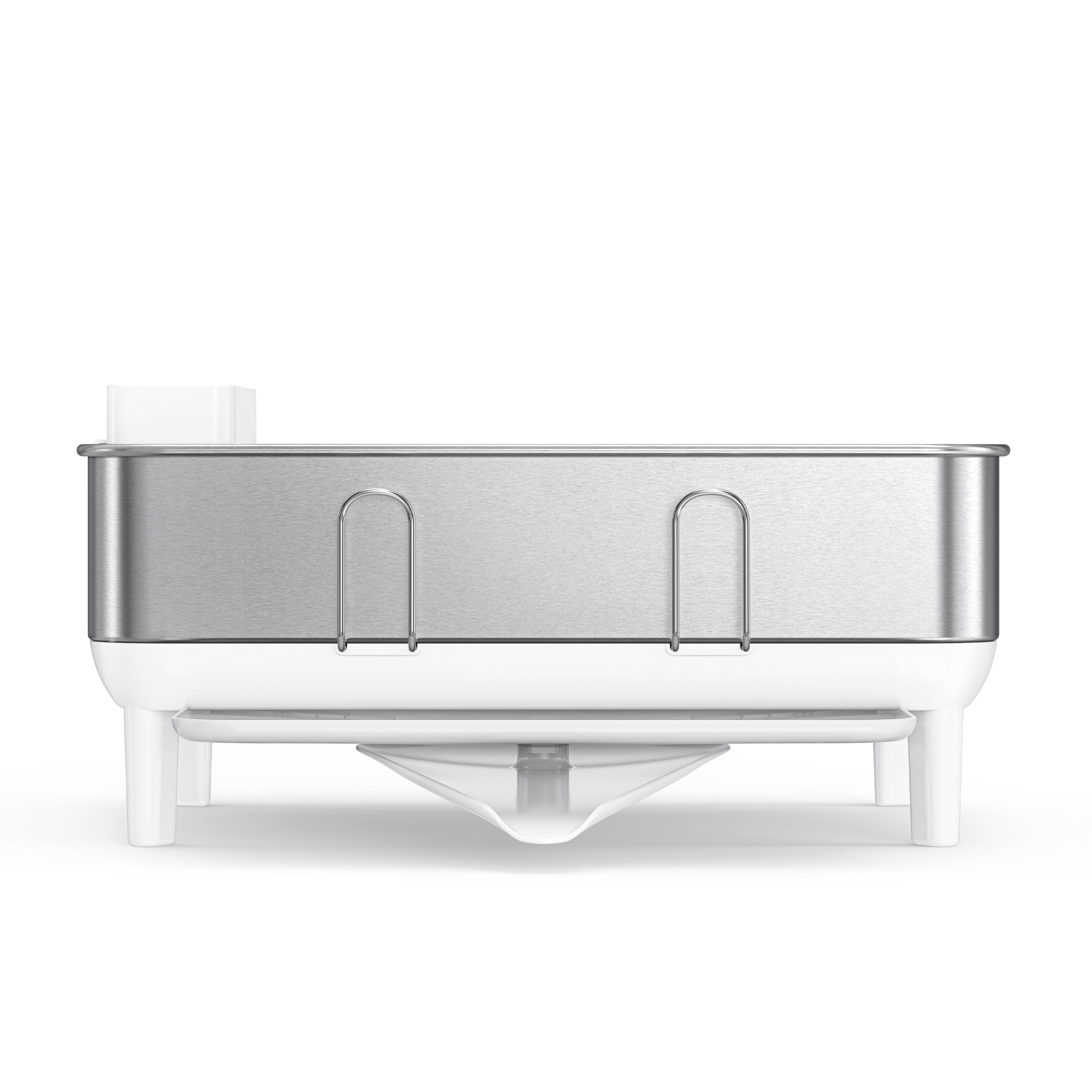 simplehuman 12.7-in W x 19.5-in L x 8.2-in H Stainless Steel Dish Rack at