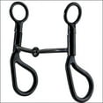 thumbnail image 3 of AH790 HILASON BLACK STEEL SNAFFLE MOUTH HORSE BIT, 3 of 4