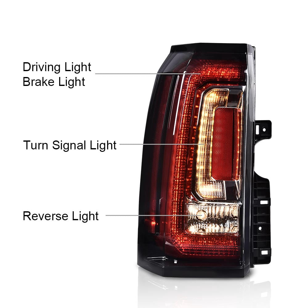 PIT66 Left Driver Tail Light Rear Brake Taillamps Stop Lights For GMC Yukon 2015-2020