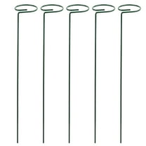 SMKE 5Pcs Plant Support Stakes For Flowers, Garden Metal Single Stem Plant Support, Garden Flower Support For Indoor Plants Tomatoes,Orchid,Peony,Lily, Rose，Peony Cages And Supports，Plant Sticks Tall