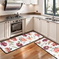 thumbnail image 3 of Kitchen Rugs Sets Of 2,Pioneer Flower Floral Print Pattern Anti Fatigue Kitchen Mat Rugs Non Slip Washable,Decorative Kitchen Floor Mats for Kitchen,Sink,Laundry,17"x47"+17"x47", 3 of 5