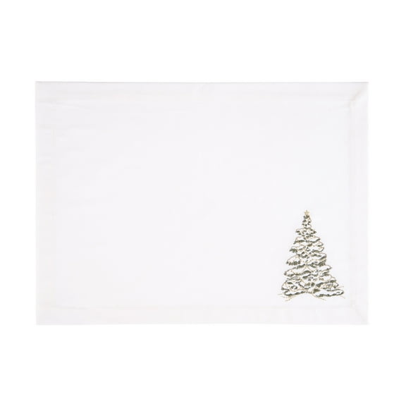 Golden Greenery Embroidered Single Placemat, 13" x 19"