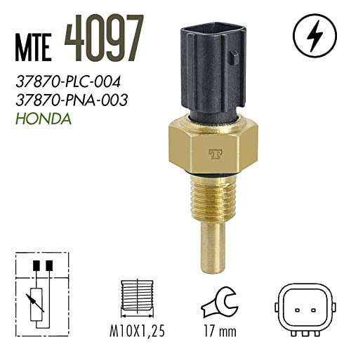 MTE-THOMSON 4097 Engine Coolant Temperature Sensor/Water Temperature Sensor  for Acura MDX, RL, RSX TL TSX, Honda Accord, CR-V, Civic, Element Fit,