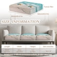 thumbnail image 3 of Xoenoiee Beach Starfish Print Stretch Patio Cushion Covers Sofa Couch Seat Chair Slipcovers Waterproof Cushion Cover Replacement Furniture Protector for Pets Kids, 3 of 7