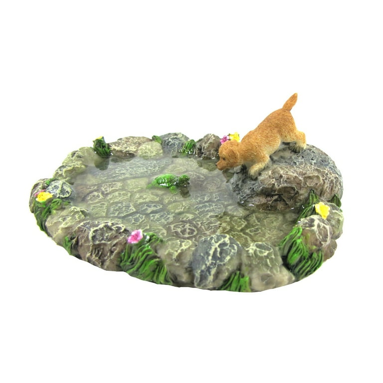 Miniature Stone Pond Turtle Dog Fairy Garden Ornament Dollhouse Decor Accessory Miniature Stone Pond Turtle Dog Fairy Garden Ornament Dollhouse Decor Accessory