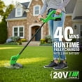 thumbnail image 2 of Battery Powered String Trimmer 10 Inch with 2.0Ah Battery Lightweight Edger  Wacker for Lawn Care, 2 of 8