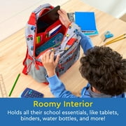 Bentgo Kids Backpack - Lightweight 14” Backpack in Unique Prints for School, Travel, Daycare - Roomy Interior, Durable & Water-Resistant Fabric, Loop for Lunch Bag (Trucks)