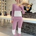 thumbnail image 5 of Annhoo Winter Soft Clothes for Women Long Sleeve Crewneck Solid Color Lightweight Warm Underwear Trendy Loungewear, 5 of 6