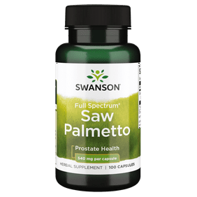 Swanson Saw Palmetto - Herbal Supplement Promoting Male Prostate Health Support - Natural Hair Supplement and Urinary Health Support - (100 Capsules, 540mg Each)