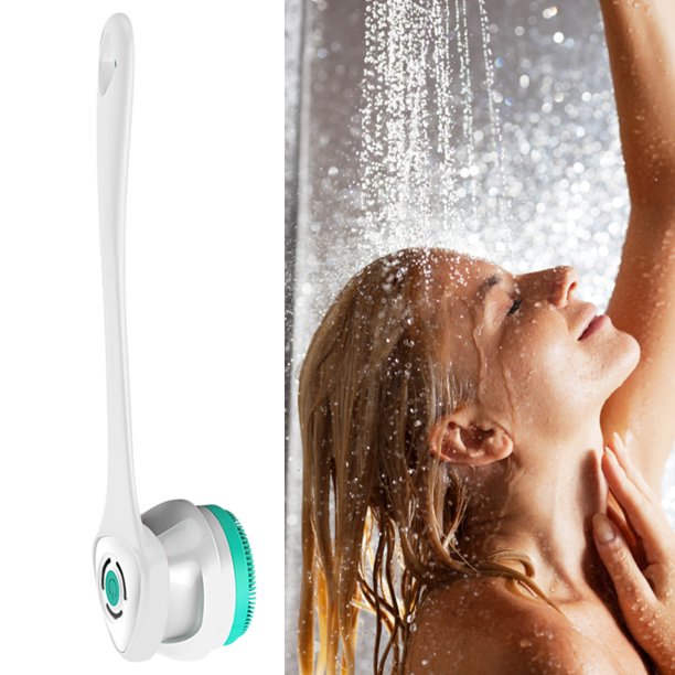Depurador de espalda eléctrico Mango largo Spinning Spa Cepillo Baño Duchas Herramienta