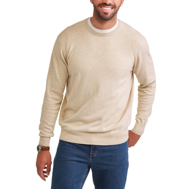 Men's Crew Sweater, Up to Size 5XL