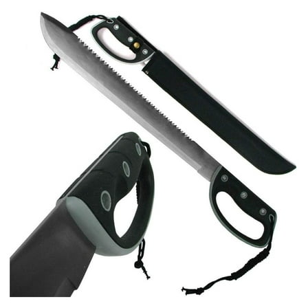 Supplies Full 24.75 Inch Rubber Grip Machete with Sheath Sword