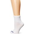 thumbnail image 2 of MediPEDS Women's Diabetic Quarter Socks with Coolmax and Non-Binding Funnel Top, 2 Pairs 10-13 White, 2 of 2