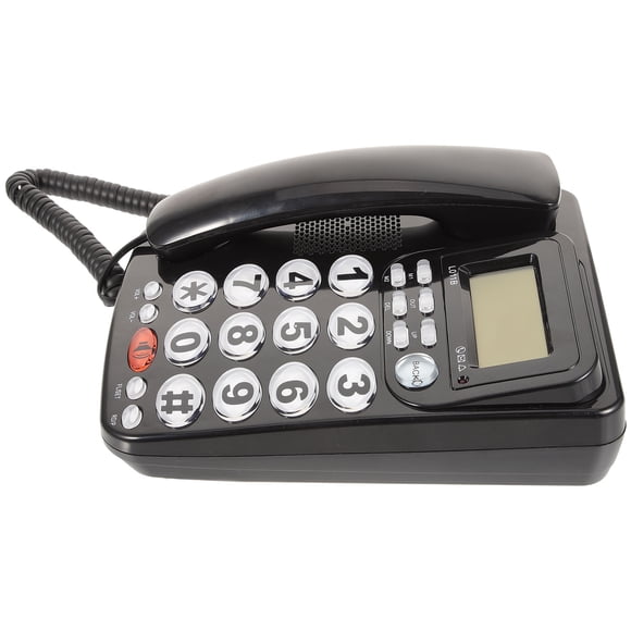 LOLIPPYY Desk Phone Black PVC 1Pcs for Office Phone Daily Life