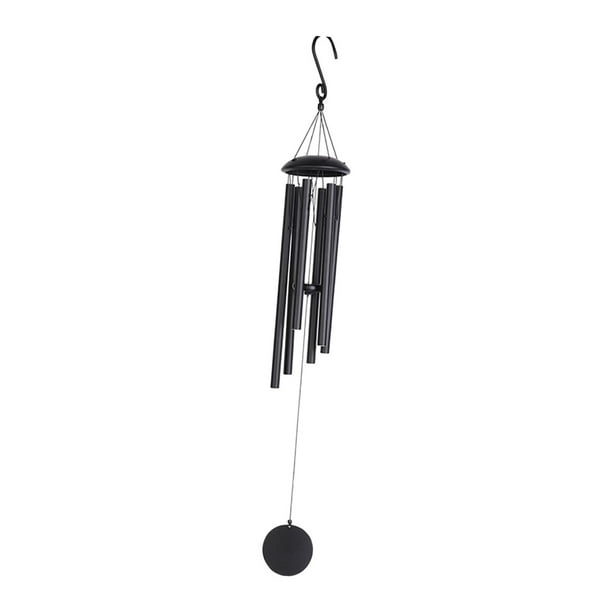 Carillón de viento de jardín, carillón de viento de Metal, colgante, adorno, campana de viento, carillones de viento clásicos para jardín, exterior, Negro