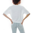 thumbnail image 2 of Women's Gameday Couture White Indiana Hoosiers Slogan Boxy Fit Cropped T-Shirt, 2 of 2