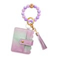 thumbnail image 1 of Luminous Silicone Keyring Bracelet Beaded Wrislet Keychain for Women Girl Card Wallet Car Keys Chain Holder Bangle Key, 1 of 3