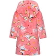 thumbnail image 4 of Kids Bathrobe Hooded Girls Boys Dressing Gown Flannel Bath Robe With Hood Lightweight Pyjama Animal Pattern Nightwear Sleepwear Unisex Age 1 2 3 4 5 6, 4 of 5