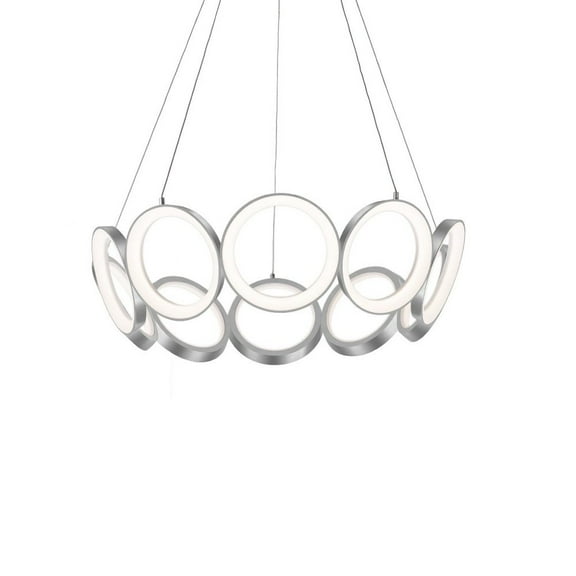 CH94829-AS-Kuzco Lighting-Oros - 100W LED Chandelier-7.88 Inches Tall and 29.13 Inches Wide-Antique Silver Finish