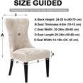 thumbnail image 3 of Qucyy Beige Lightweight and Easy to Carry Set Beige Velvet Wingback Chair Cover Chair Cover Strong Removable Washable Reusable Armless Protective Cover Suitable for Restaurant Banquet Home Decor Set, 3 of 5