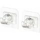 thumbnail image 1 of Soporte para barra de cortina, ganchos autoadhesivos para barra de cortina, soporte transparente para barra de cortina, 4 piezas, soporte para gancho de cortina para cocina y baño, 1 of 5