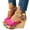 Hot Pink, variant on Espadrille Dressy Wedge Sandals Women's Platform Sandal Casual Summer High Heels Beige Size 6.5