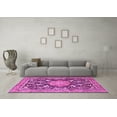 thumbnail image 3 of Ahgly Company Indoor Square Persian Pink Traditional Area Rugs, 7' Square, 3 of 4