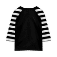 thumbnail image 5 of Xyxonk Girls Tops Size 10-12 3/4 Sleeve Shirts Summer Cute Color Block Printed Shirts Crewneck Knit Size 10-12 T-Shirts Trendy Kids Tween Girls Clothes Girl Clothes 10-12 Years,Black, 5 of 5