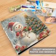 thumbnail image 5 of Leather Cover Photo Album 80 Pockets 4x6 Photos Bookshelf Picture Album Snowman with Christmas Tree, 5 of 9