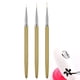 thumbnail image 1 of 3 pinceles delineadores para decoración de uñas, pinceles de nailon para diseño de uñas con pintura en gel UV, bolígrafos para pintar uñas, 1 of 6