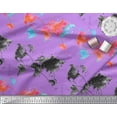 thumbnail image 3 of Soimoi Purple Moss Georgette Fabric Text & Map Watercolor Printed Fabric 1 Yard 42 Inch Wide, 3 of 3